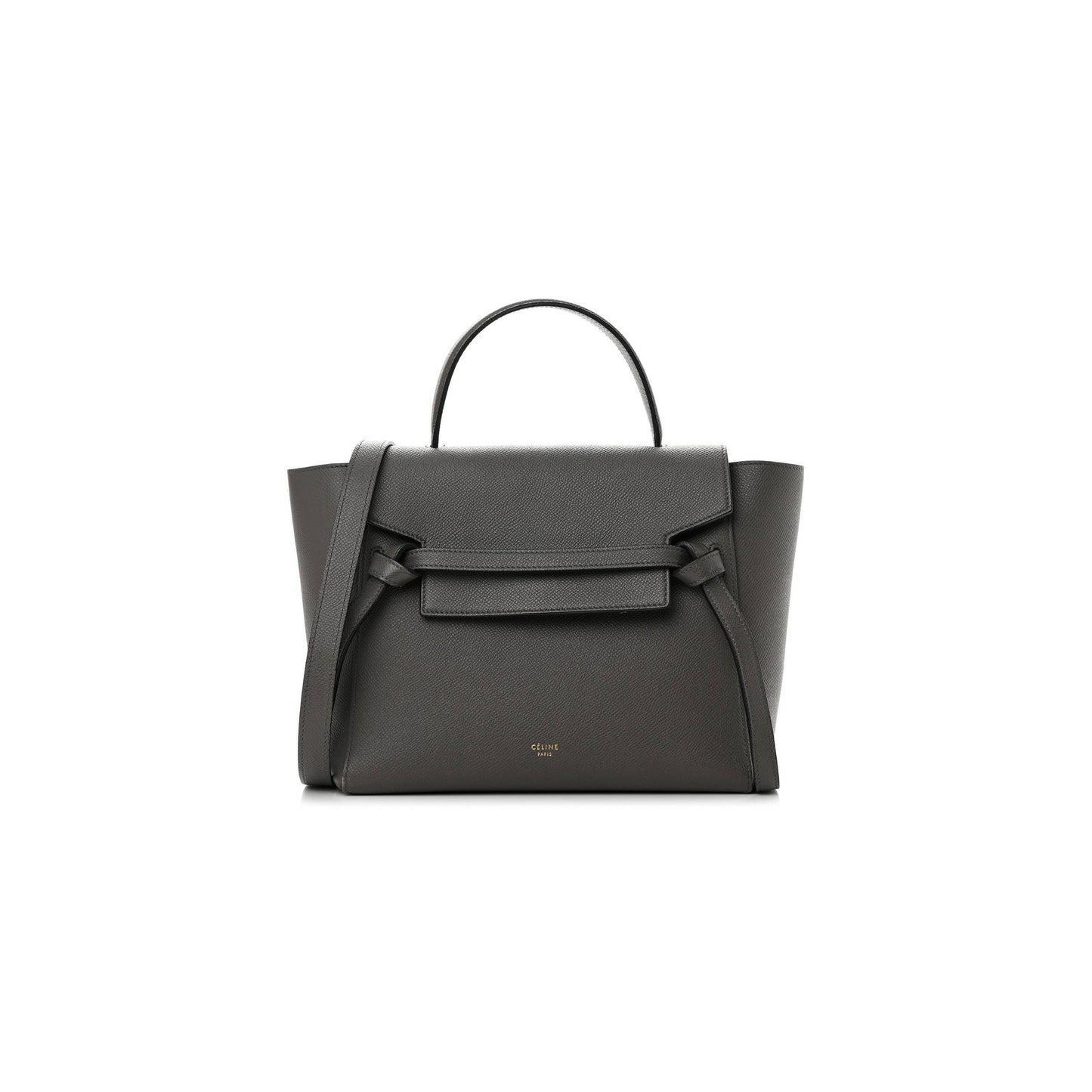 Ce**e baby grained calfskin micro belt bag grey (23*21*13cm)