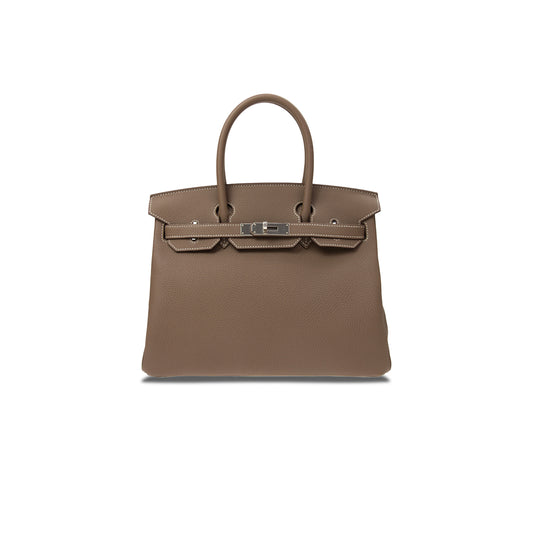 H**mes birkin 30 elephant grey handbag bk3018tgss (30*23*15cm)