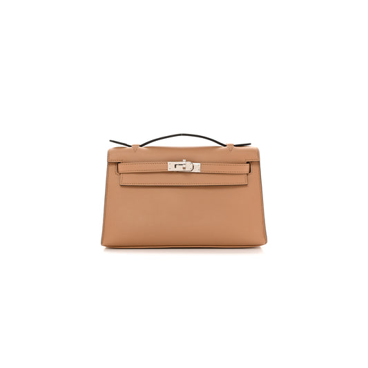 H**mes kelly pochette chai swift palladium hardware (22*14*7cm)