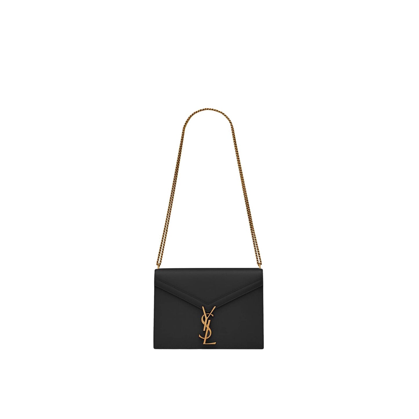 Y*L cassandra medium chain bag in grain de poudre embossed leather 532750bow0w1000 (22*16.5*5.5cm)