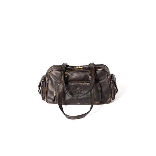 M1v M1v pocket nappa leather top-handle bag 5bb179 (32*19*14cm)