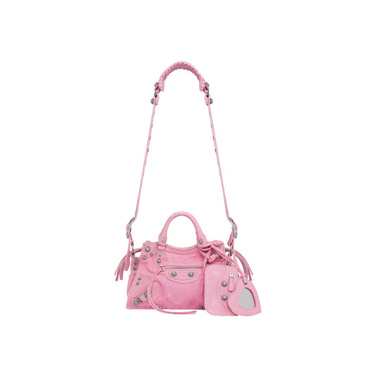 Ba*len*cia*ga small neo cagole city in denim powder 700940210bj5809 (25.9*17.8*11.4cm)
