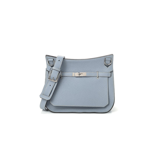 H**mes taurillon clemence jypsiere 28 bleu lin (28*22*12cm)