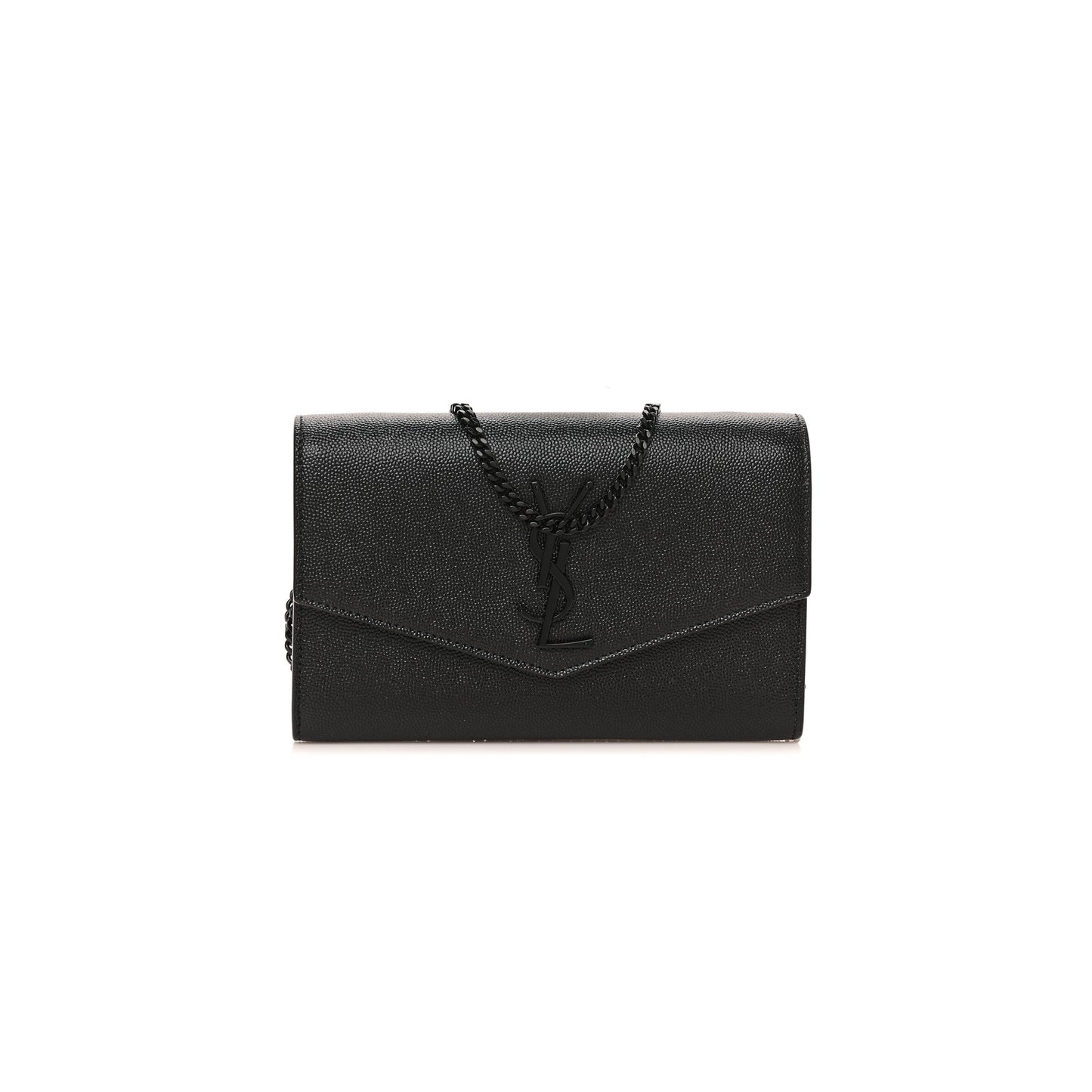 Y*L uptown chain wallet in grain de poudre embossed leather 6077881gf0u1000 (19*12*3cm)