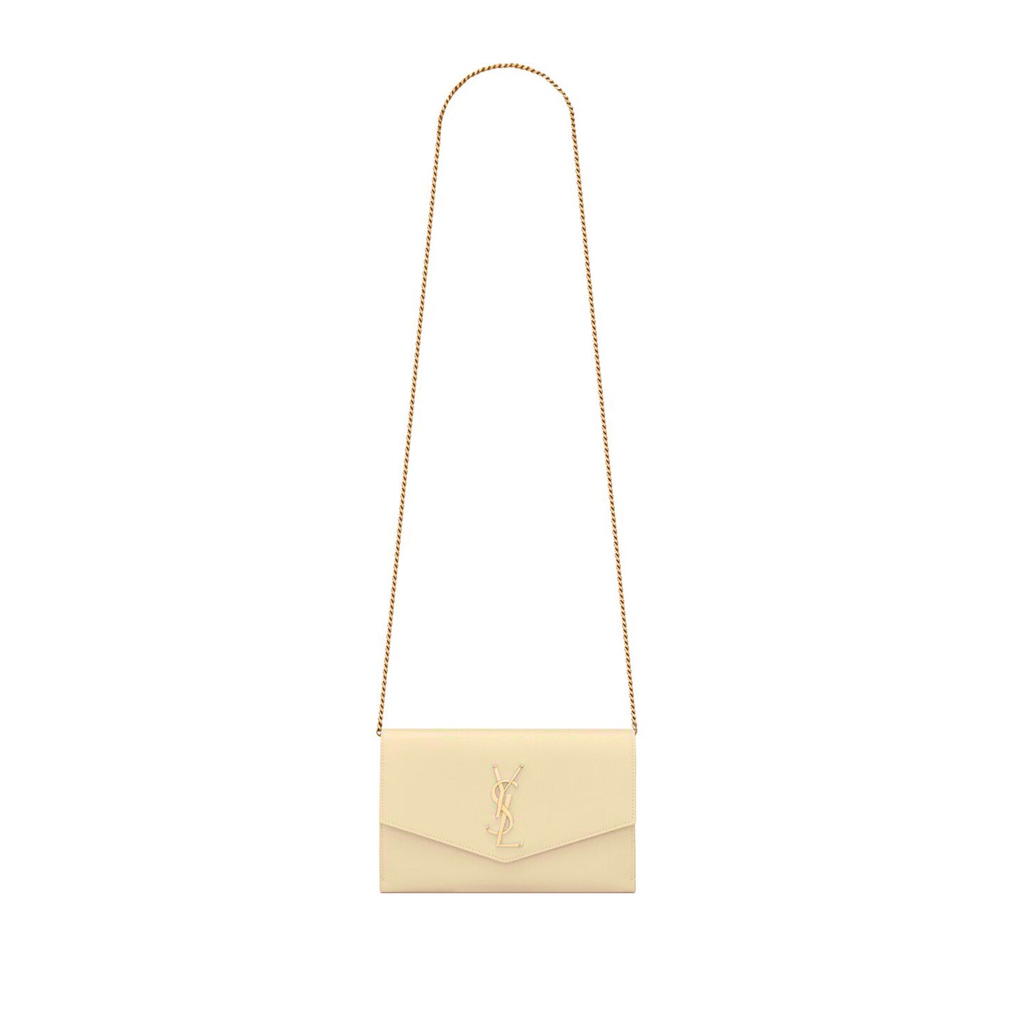 Y*L uptown chain wallet in grain de poudre embossed leather 6077881gf0j2721 (19*12*3cm)