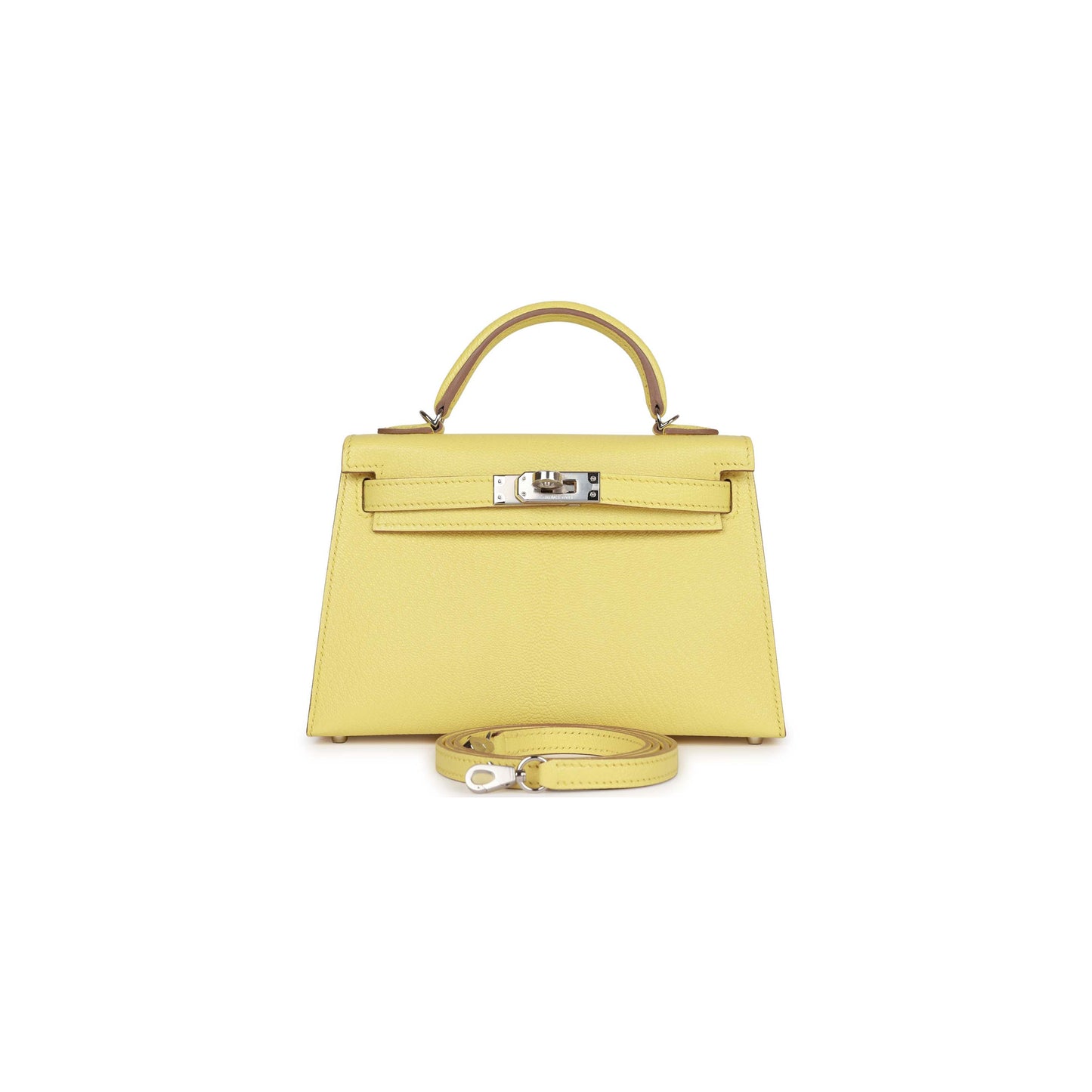 H**mes master mini kelly ii sellier limoncello chevre palladium hardware (19*12*5.5cm)