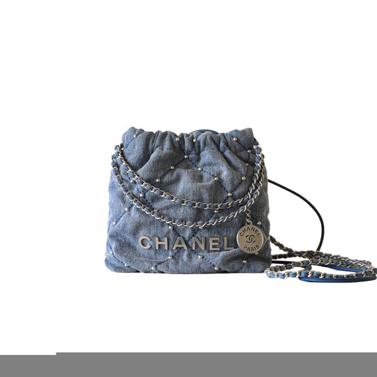 Ch*el master  casual style denim blended fabrics chain plain as3980  (20*19*6cm)