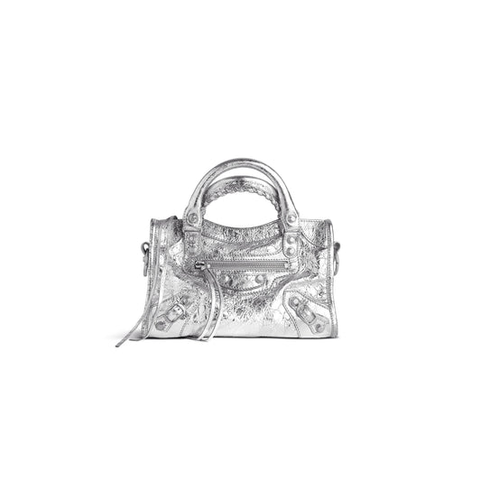 Ba1en*iaga women''s le city bag mini in silver 8063952aa9r8122 (24*16*6.5cm)