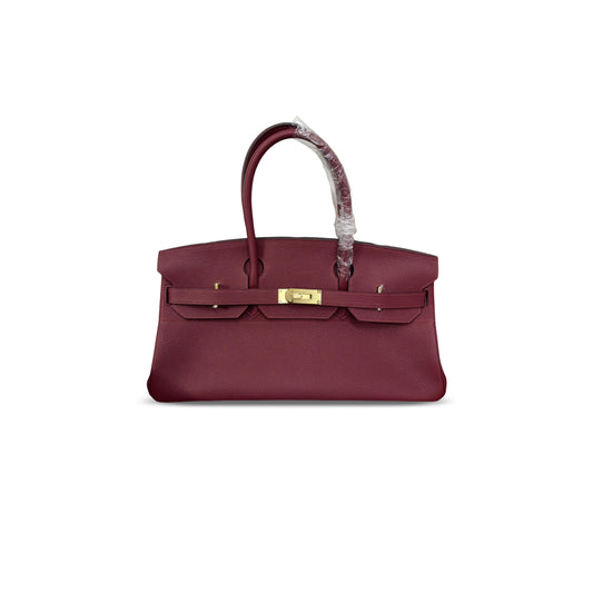 H**me5 master shoulder birkin 42 togo ruby red gold hardware (42*20*18cm)