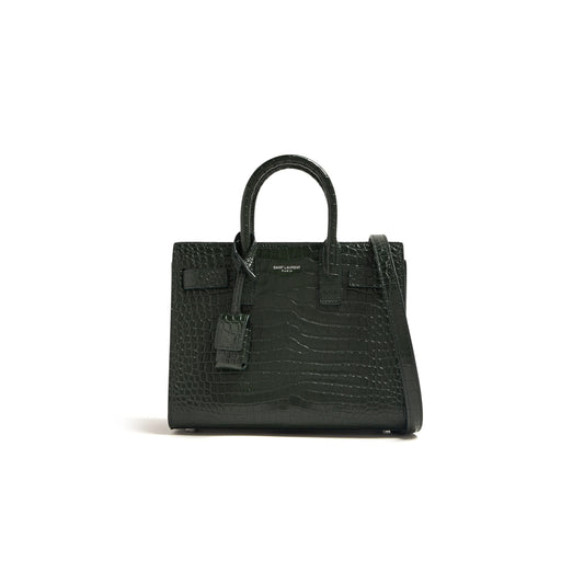 Y*L baby sac de jour croc embossed dark green 392035dnd1n3045 (22*18*10.5cm)