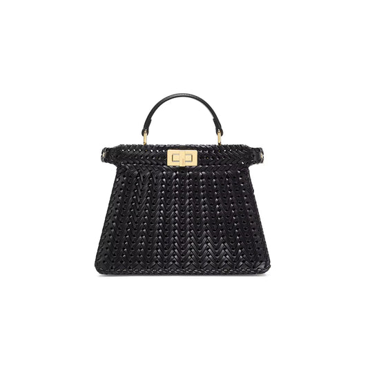 F**di peekaboo iseeu braided leather bag 8bn327anx8f0kur (33*25*13cm)