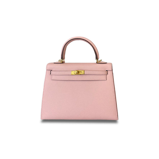 H**mes kelly 28 epsom 3q pink gold buckle (28*22*10cm)