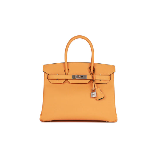 H**mes special order (hss) birkin 30 jaune d''or and malachite epsom brushed palladium hardware( 30cm*22*16cm)