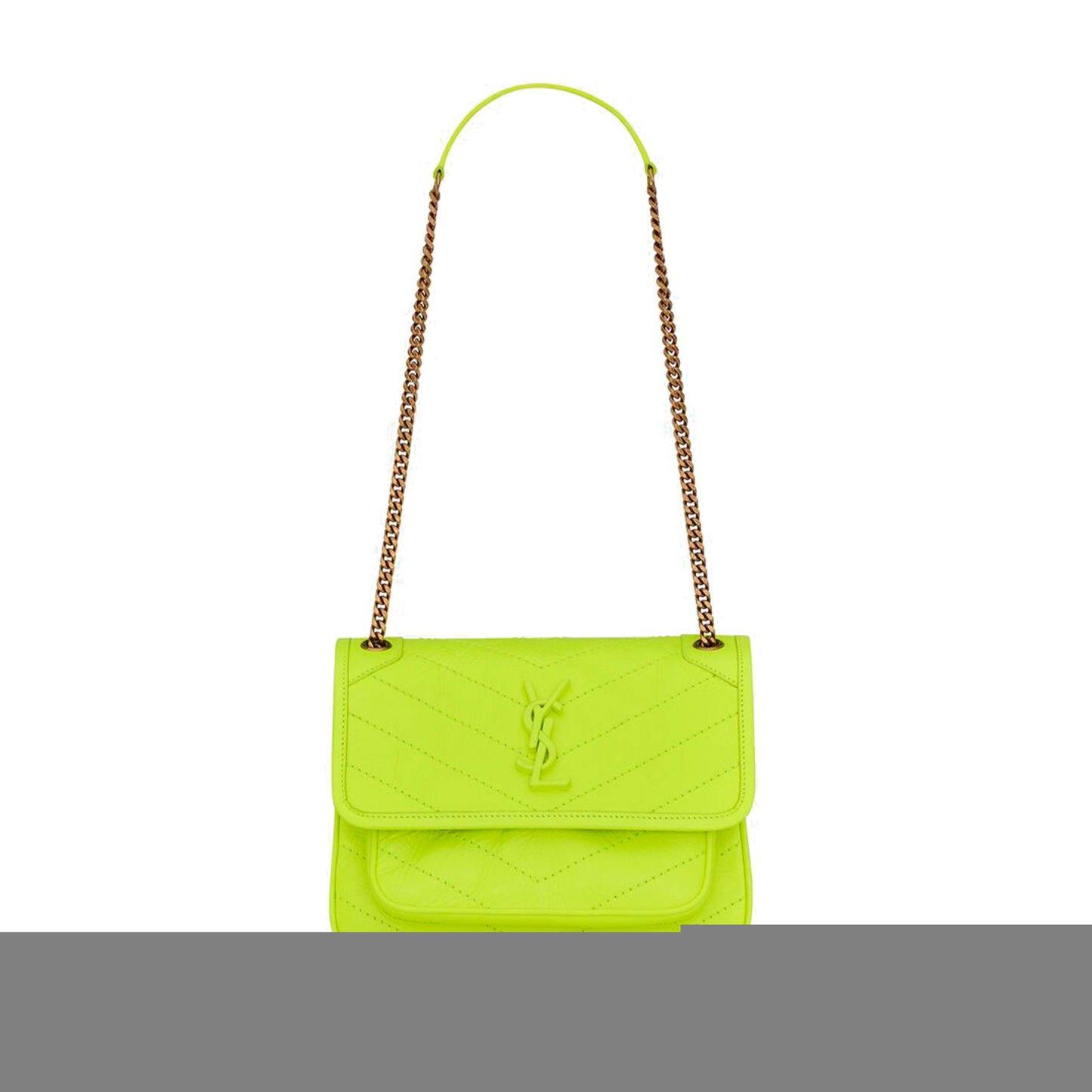 Y*L niki baby chain bag in crinkled lambskin 633160aaa6n7109 (21*16*7.5cm)