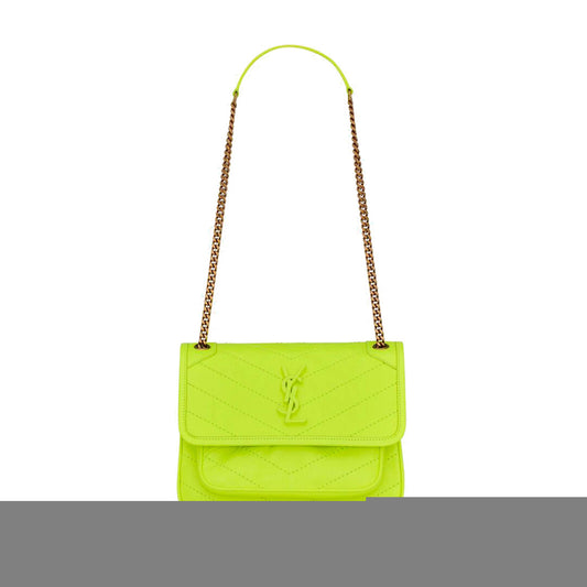 Y*L niki baby chain bag in crinkled lambskin 633160aaa6n7109 (21*16*7.5cm)