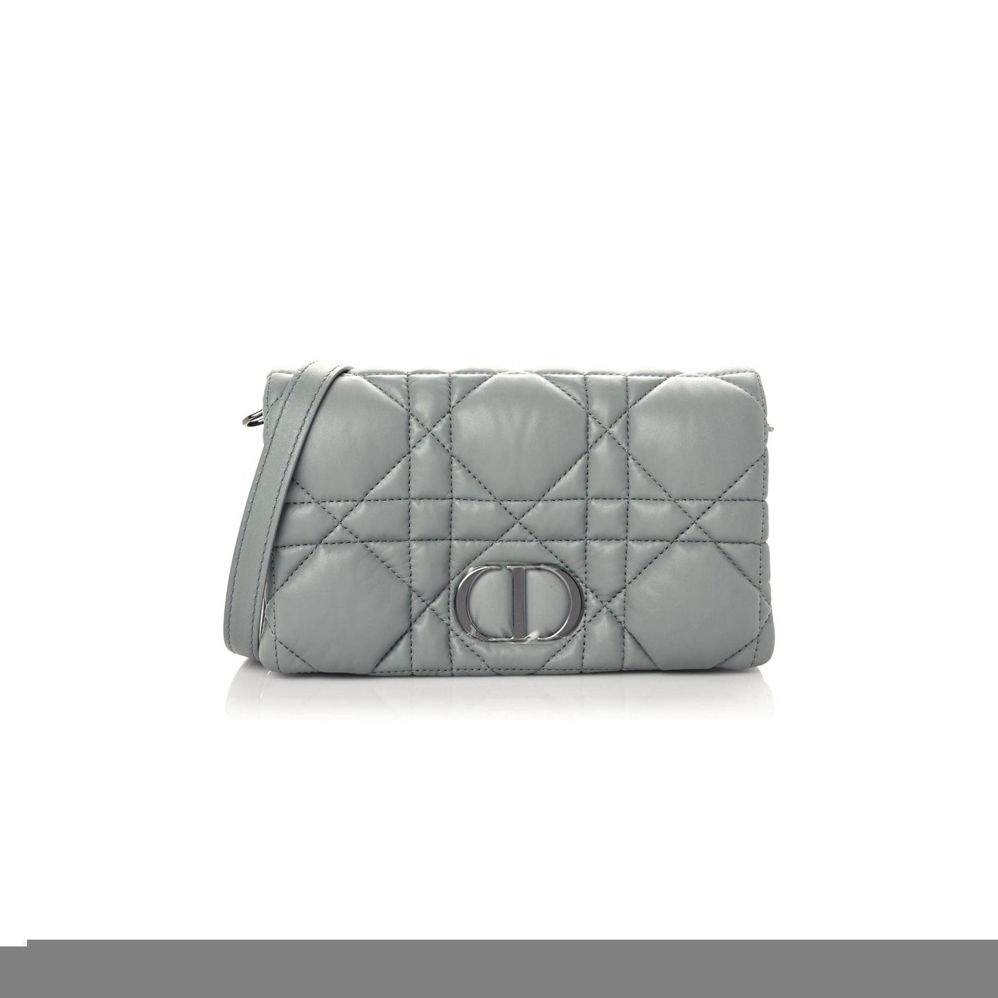 D*or calfskin macrocannage mini caro bag grey (20*12*5.1cm)