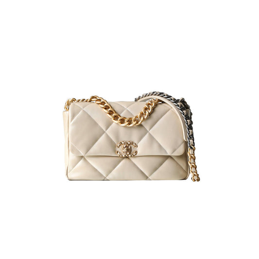 Ch*el master 19 bag medium chain flip apricot as1161 (30*20*10cm)