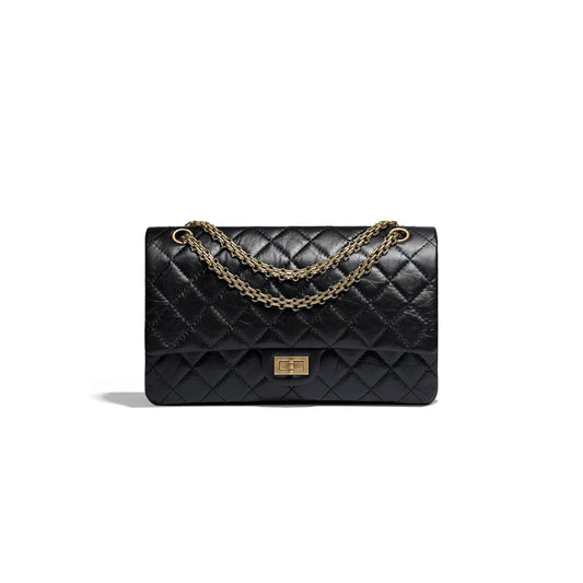 Ch*el large 2.55 handbag gold hardware a37587 y04634 c3906 (19.5*28*7.5cm)