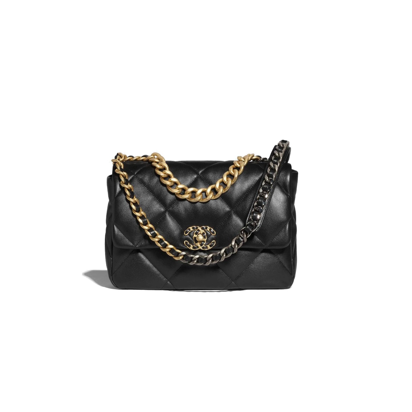Ch*el 19 large handbag gold hardware as1161 b04852 94305 (30*20*10cm)