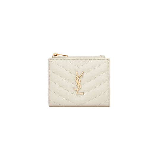 Y*L cassandre matelassÉ bi-fold wallet in grain de poudre leather 575879bow019207 (10.5*8.5*2.5cm)
