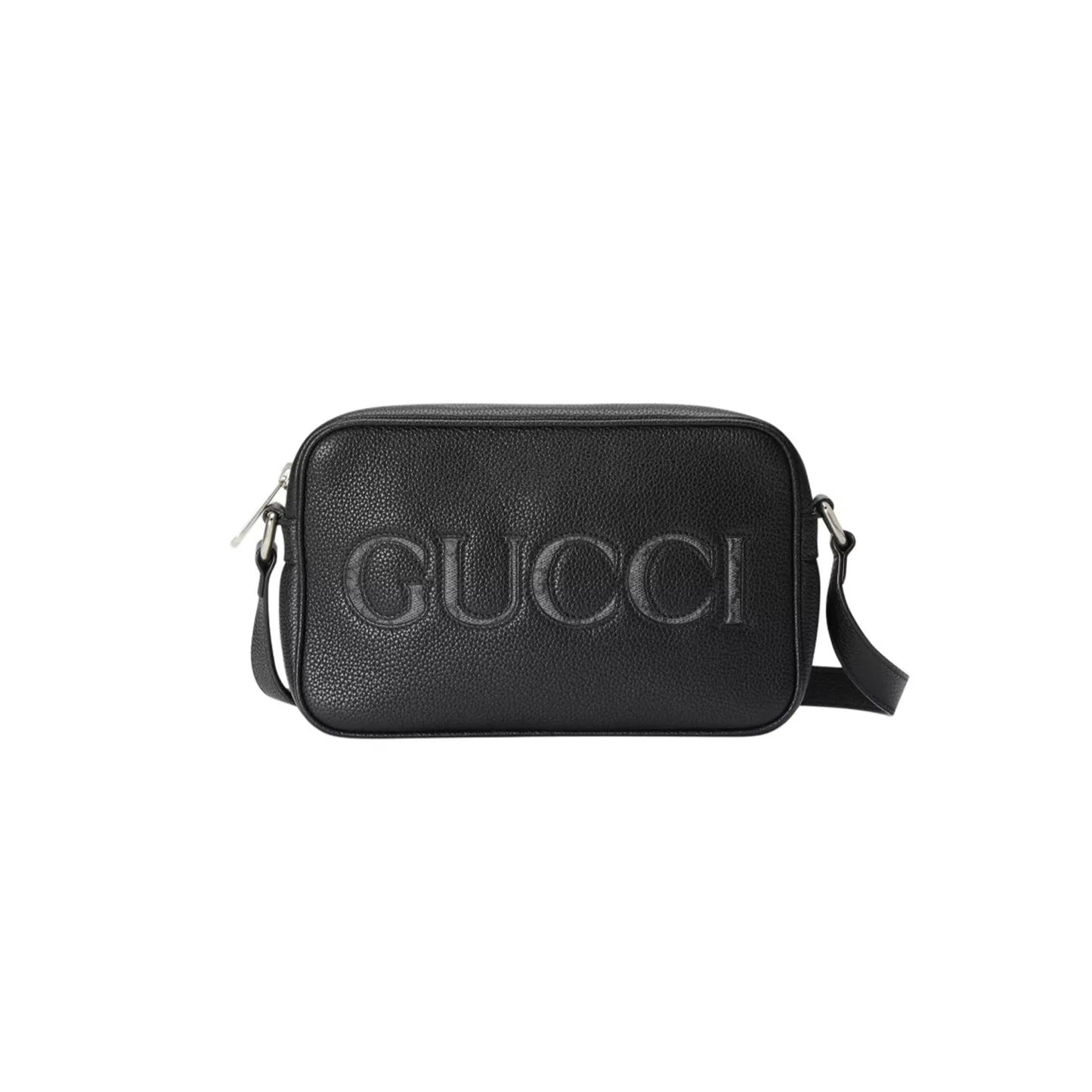 G*u*i logo embroidered leather mini shoulder bag 768391 (23.5*14*6cm)