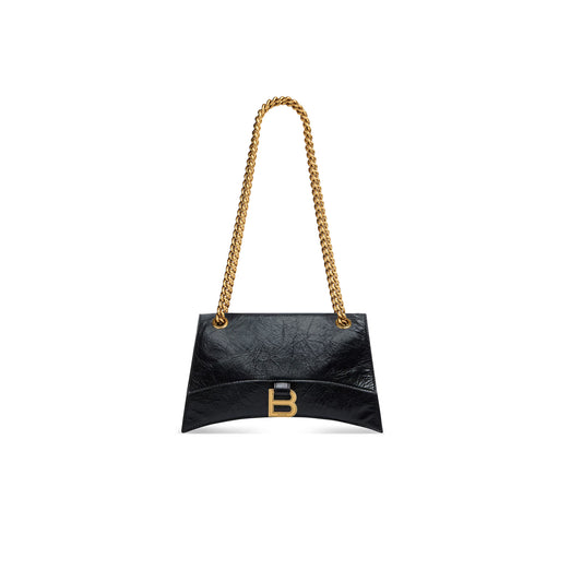 Ba*len*cia*ga women''s crush chain bag in small black 716351210it1000 (24.9*15*7.9cm)