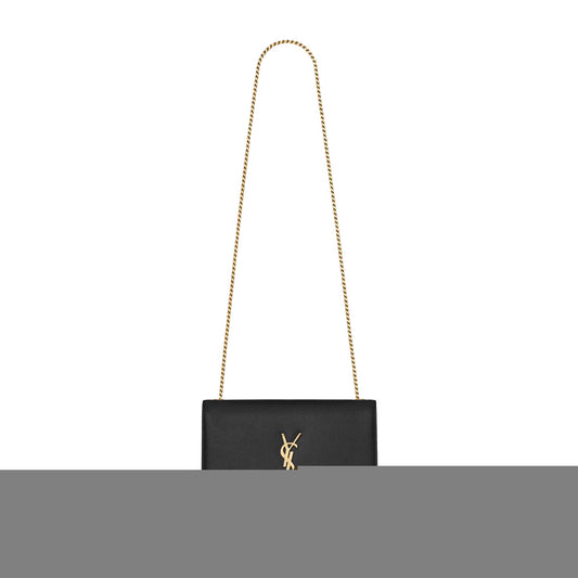 Y*L kate medium chain bag in grain de poudre embossed leather (24*14.5*5.5cm)