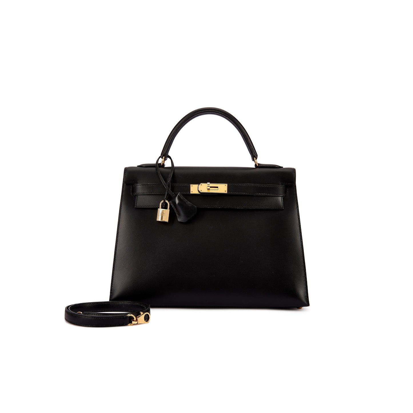 H**mes vintage black box kelly 32 gold hardware (32*23*10.5cm)
