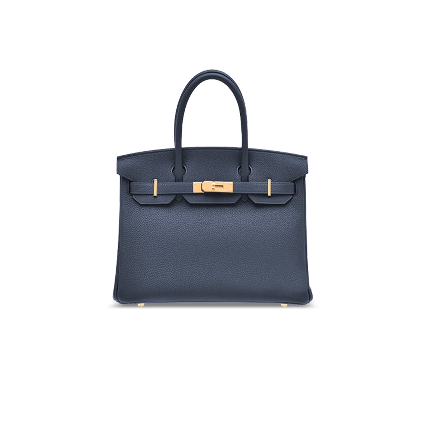 H**mes birkin 30 togo leather blue gold buckle bag bk3076epgpo (30*20*13cm)