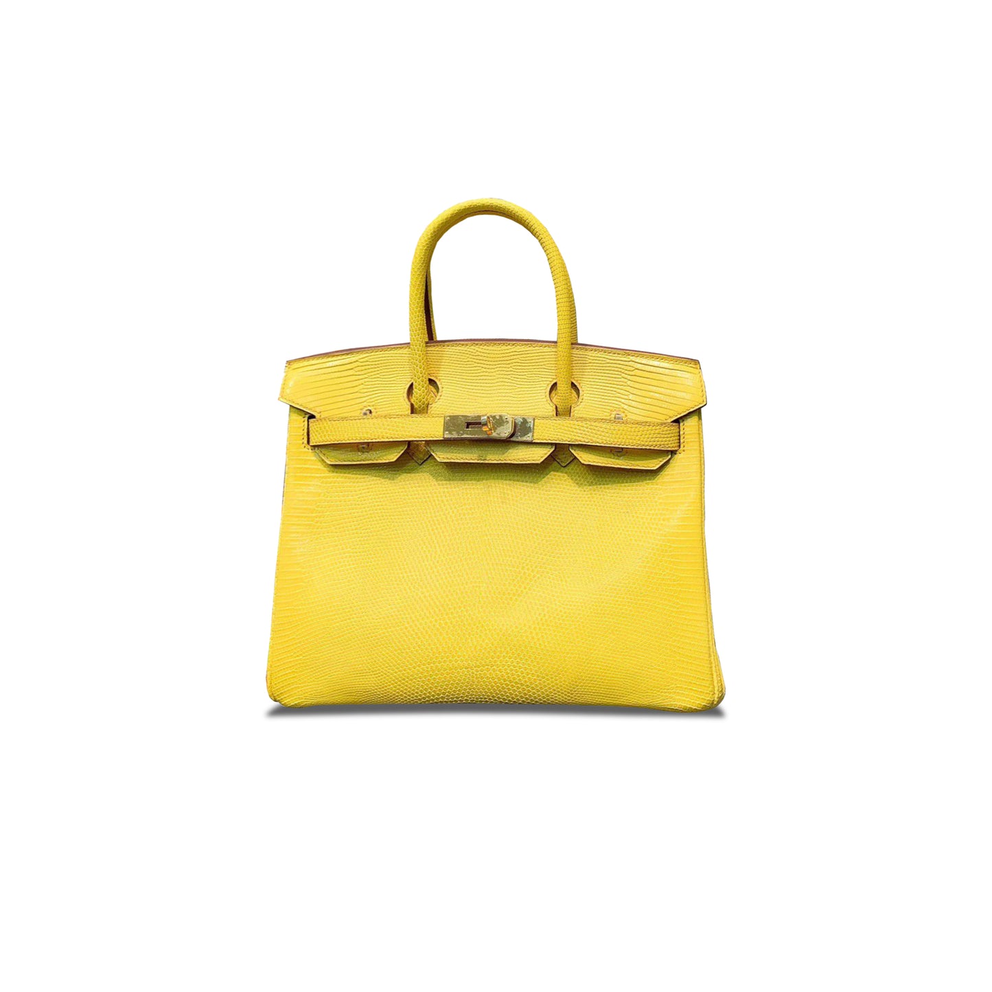 H**mes master birkin 30 lizard bright yellow gold buckle h028352ca55 (30*22*16cm)