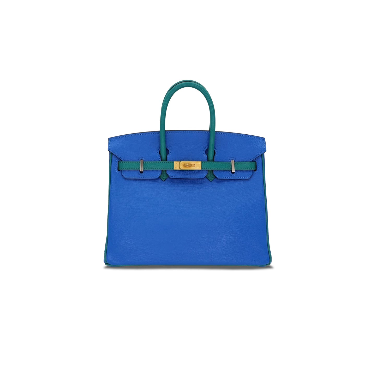 H**mes birkin 30 epsom electric blue and peacock green gold buckle h028369ck13 (30*23*15cm)