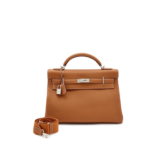 H**me5 gold togo maxi kelly 42 retourne palladium hardware 19275 (42*27*17cm)