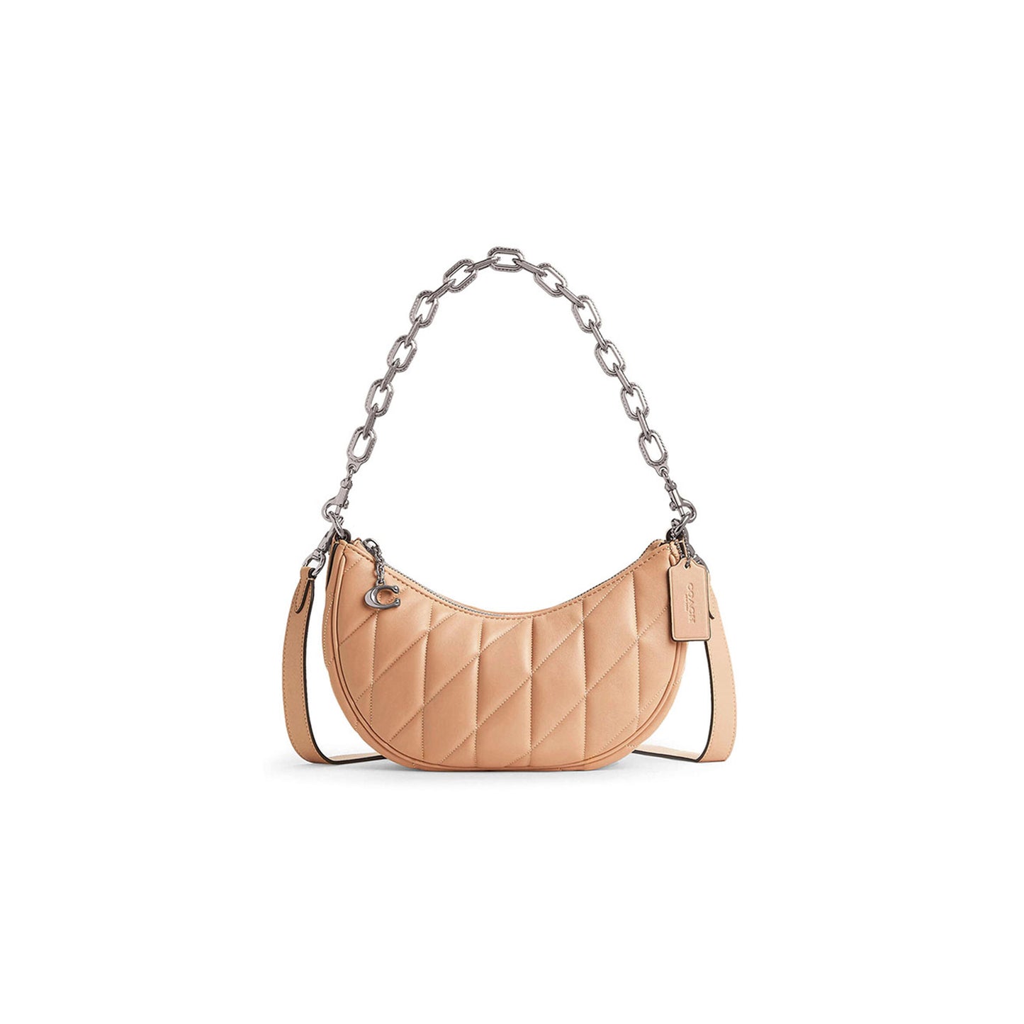 C0a*h mira quilted shoulder bag in leather (24*15*6cm)