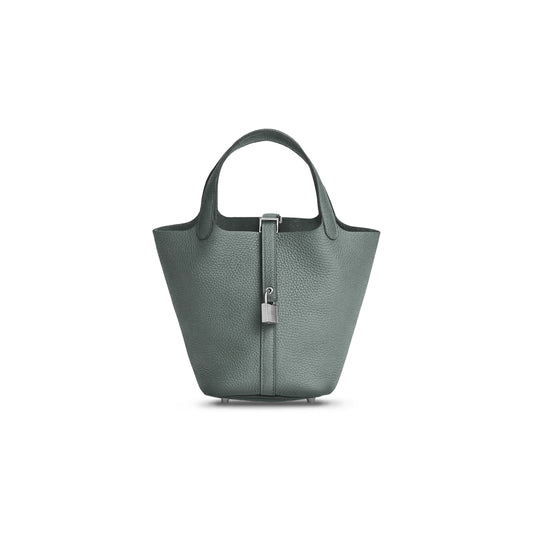 H**mes picotin lock 18 taurillon clemence h056289ck63 (18*18*13cm)