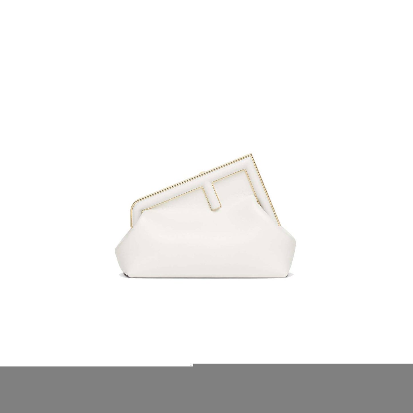 F**di first midi - white leather bag 8bp137abvef0qvl (30*20*14cm)