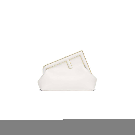 F**di first midi - white leather bag 8bp137abvef0qvl (30*20*14cm)