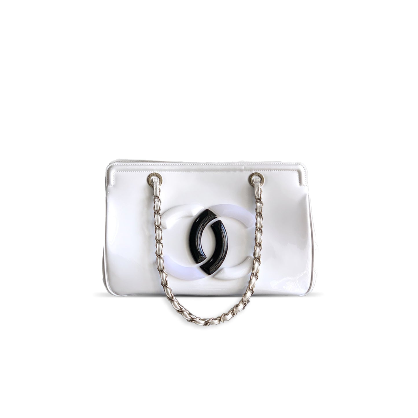 Ch**el cow patent leather tote (33*32*12.5cm)