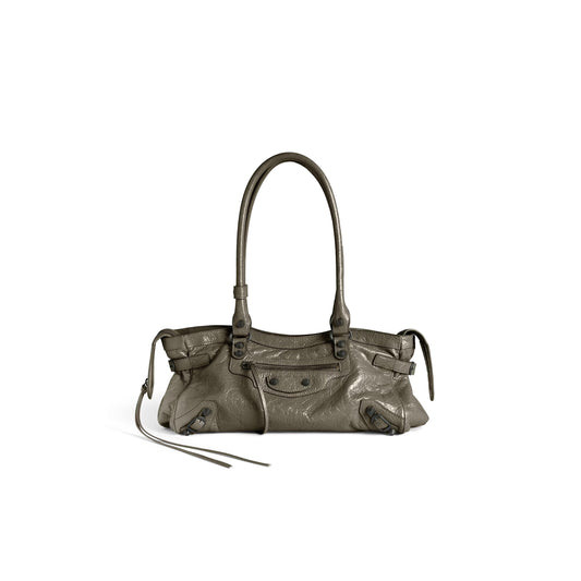 Ba1en*iaga women''s le city bag east-west in army green 8457042abek3258 (39.8*17.7*14.9cm)