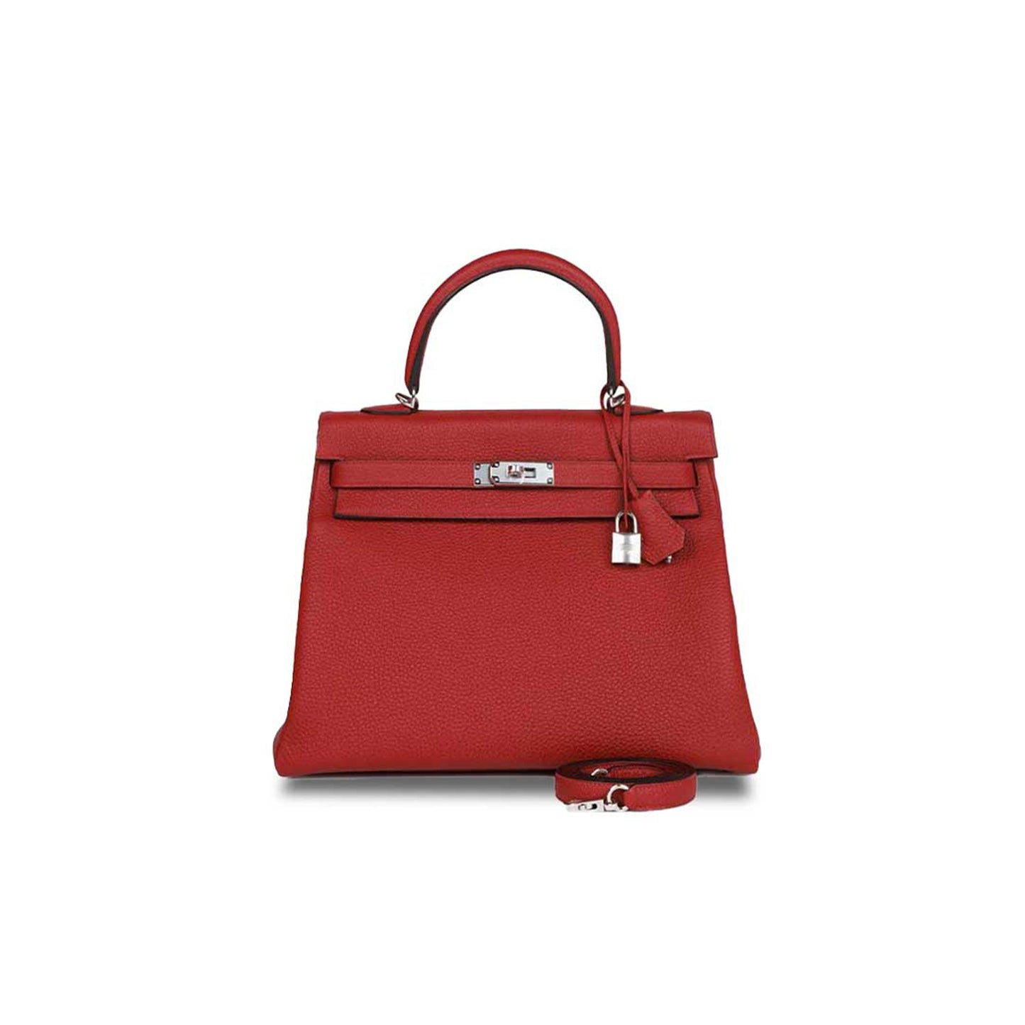 H**mes master kelly 25 rouge grenat verso togo palladium hardware (25*17*7cm)
