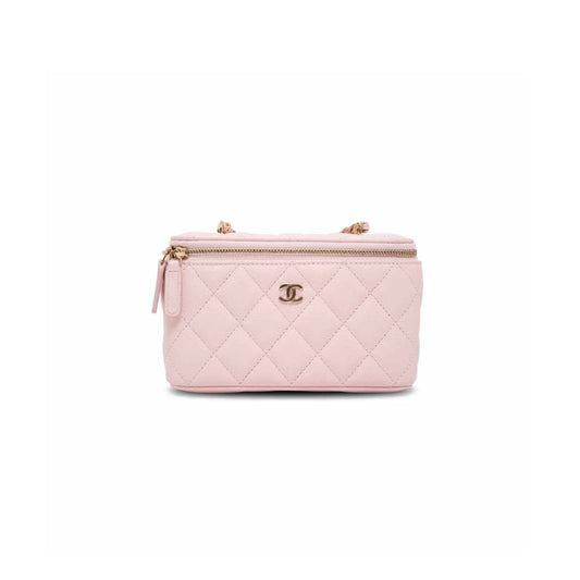 Ch*el vanity small pink caviar ap1141(16.5*10*8cm)