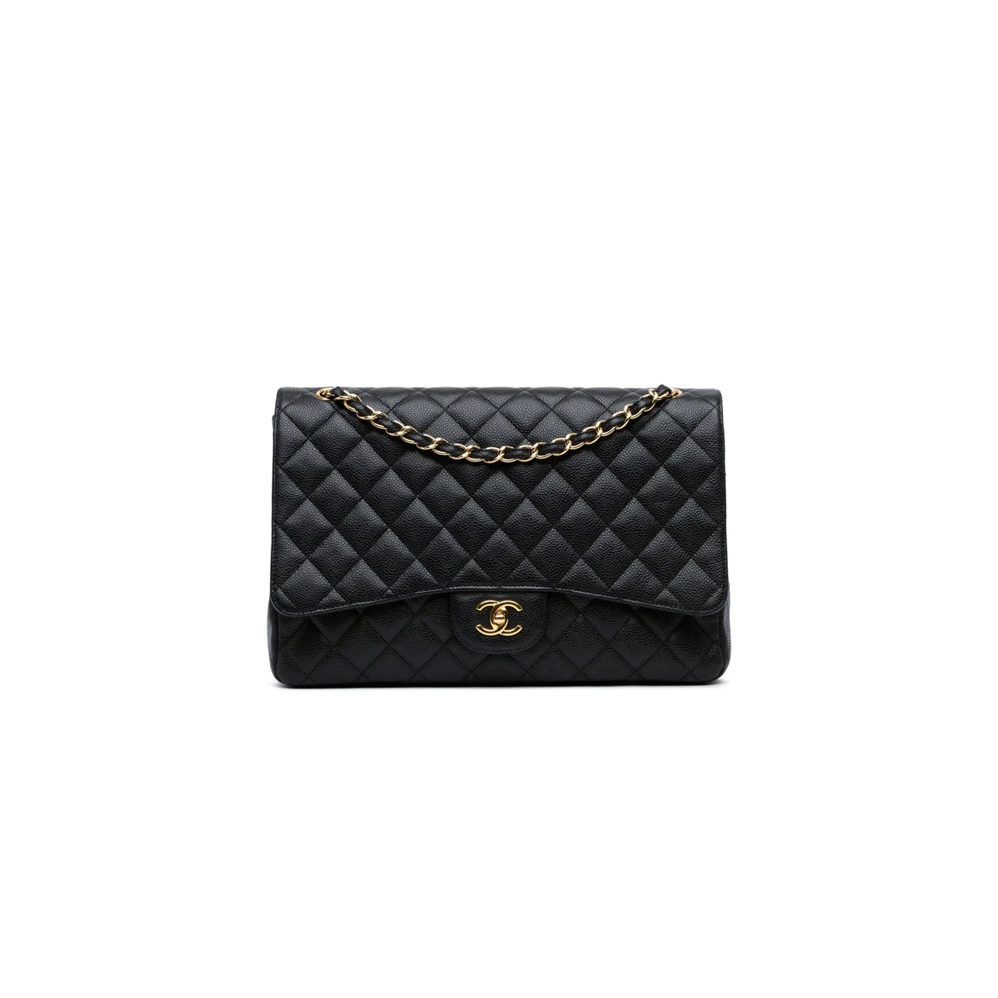 Ch*el jumbo classic caviar extra large double flap shoulder bag 330497 (33*23*10cm)