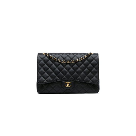 Ch*el jumbo classic caviar extra large double flap shoulder bag 330497 (33*23*10cm)