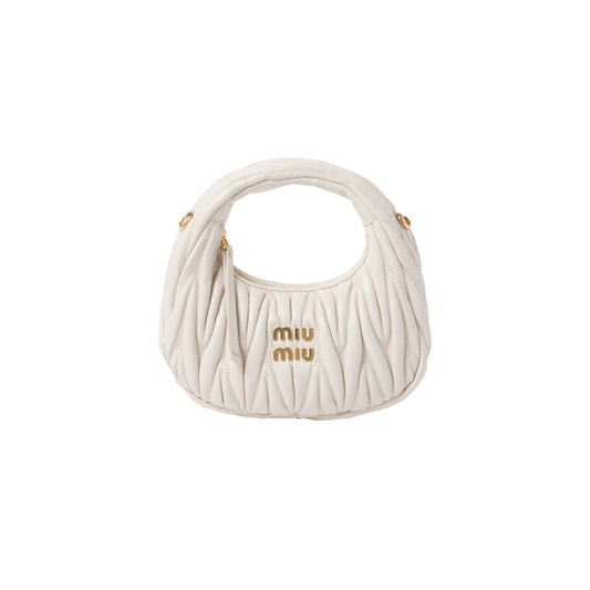 M1v M1v wander matelassÉ nappa leather hobo mini-bag 5bp078 (17.5*14*5.5cm)