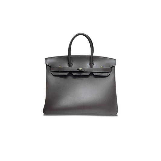 H**mes master birkin 35 box ebony color 4356310305 (35*25*18cm)