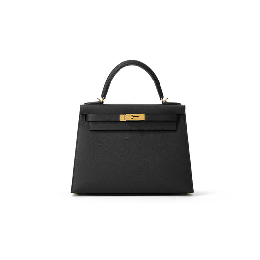 H**mes a black epsom leather kelly 28 with gold hardware (28*22*10cm)