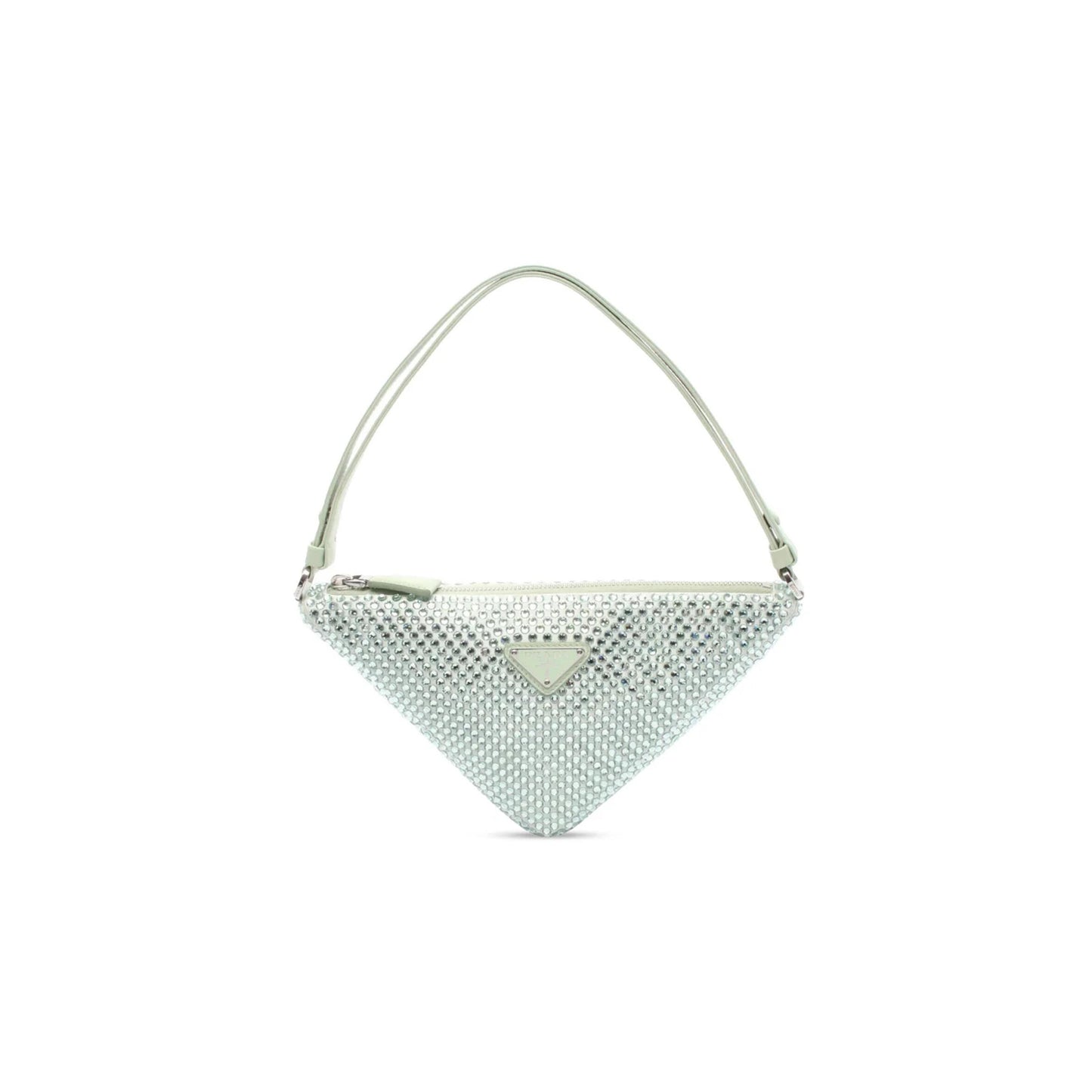Pra*a crystal-studded satin pouch lnq044 (26*15*5.5cm)