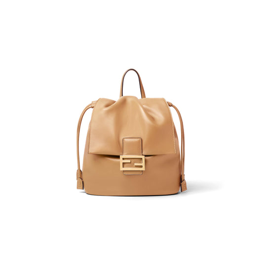 F**di cappuccino brown leather backpack 8bz057ayj1f19p8 (26*23*12cm)