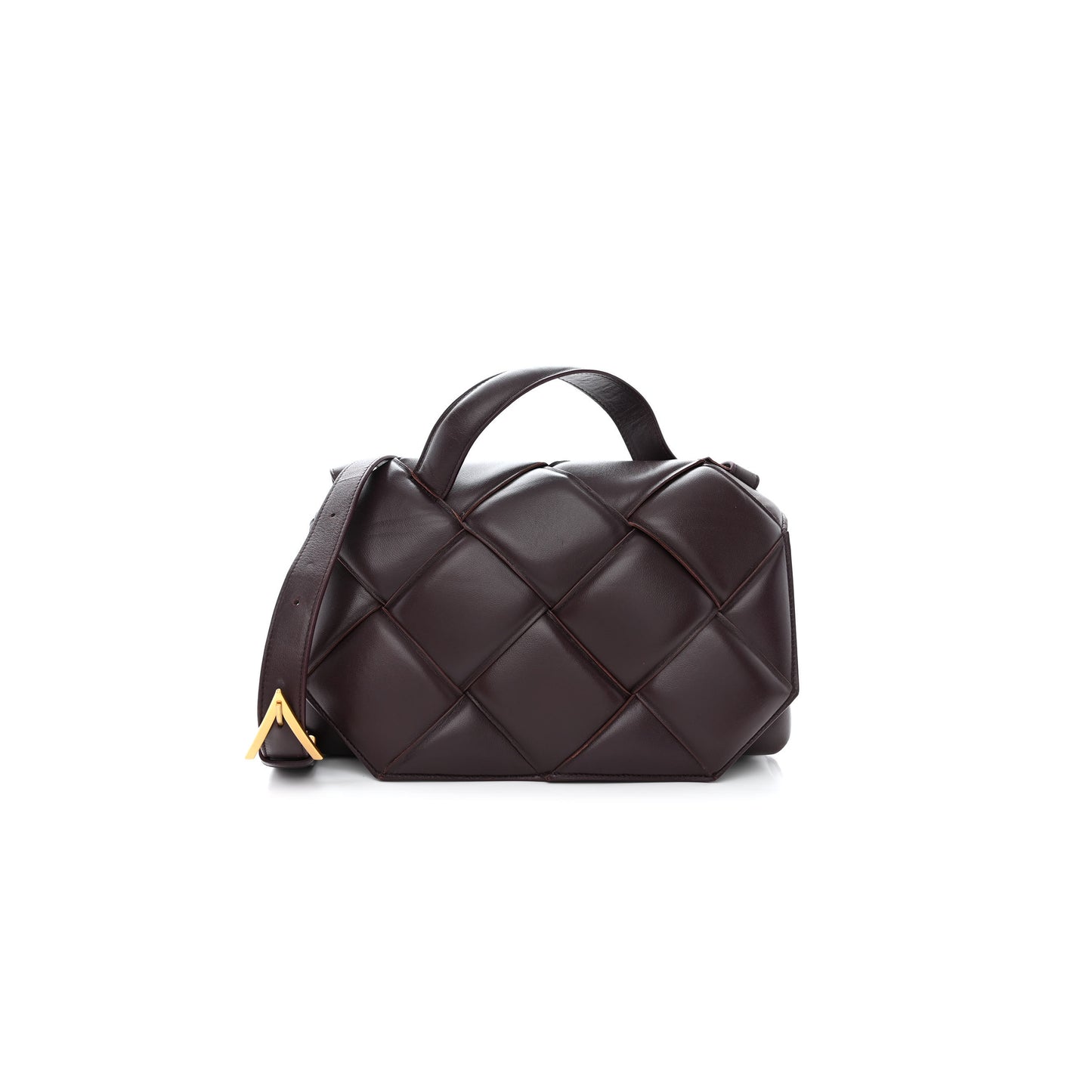 bo*te*ga Ve*ne*ta nappa intreccio padded top handle shoulder bag grape (30*16*10cm)
