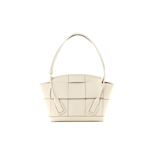 bo*te*ga Ve*ne*ta french calfskin maxi intrecciato small arco bianco (22*20*8cm)