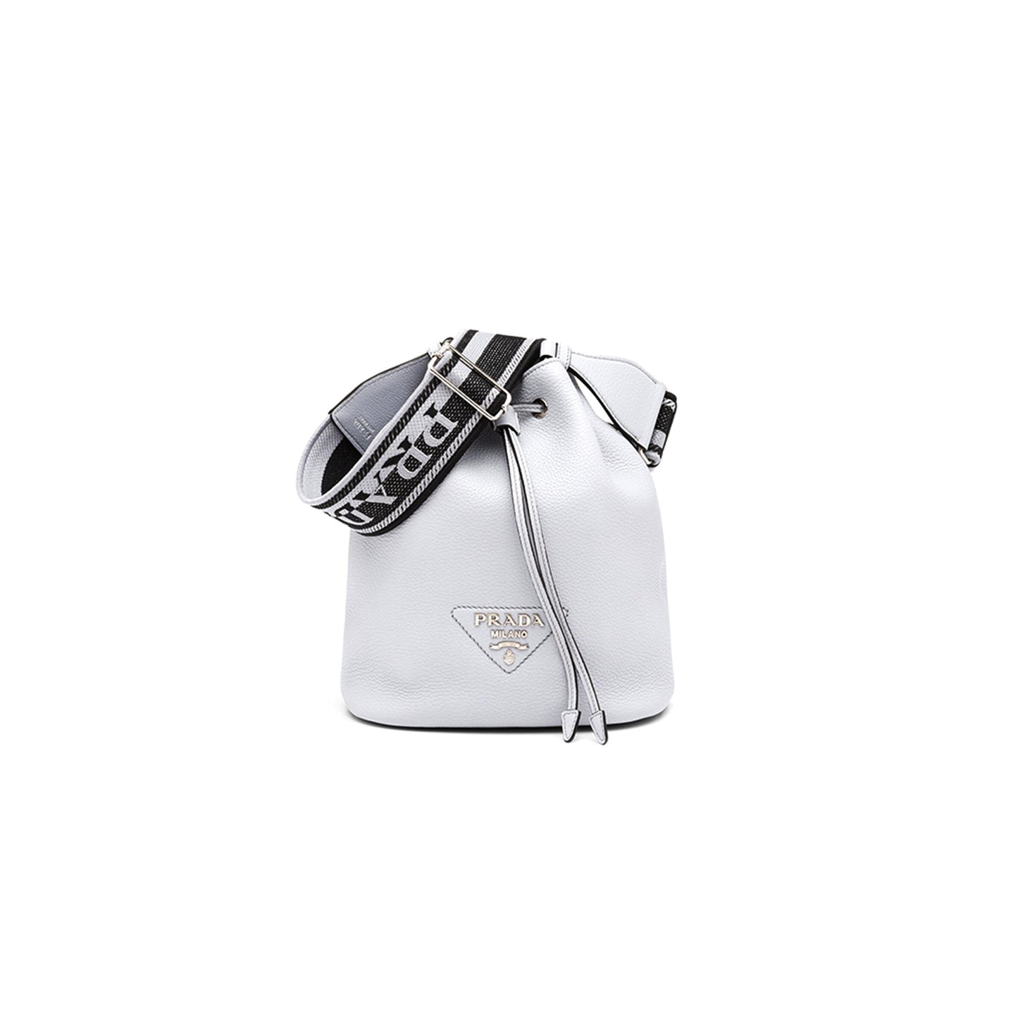 Pra*a leather bucket shoulder bag crossbody bag regular women''s blue 1be060 (25*20*14cm)